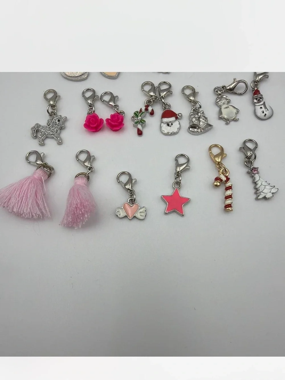 Pink Kids Necklace and Bracelet Charm Set